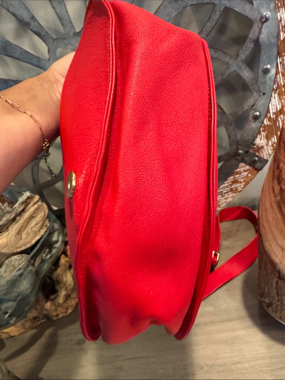 See by Chloé Red Leather Tassel Shoulder Bag - Picture 6 of 8